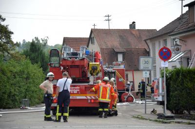 Essen auf Herd loest Feuerwehreinsatz in Kirchberg an der Murr aus
